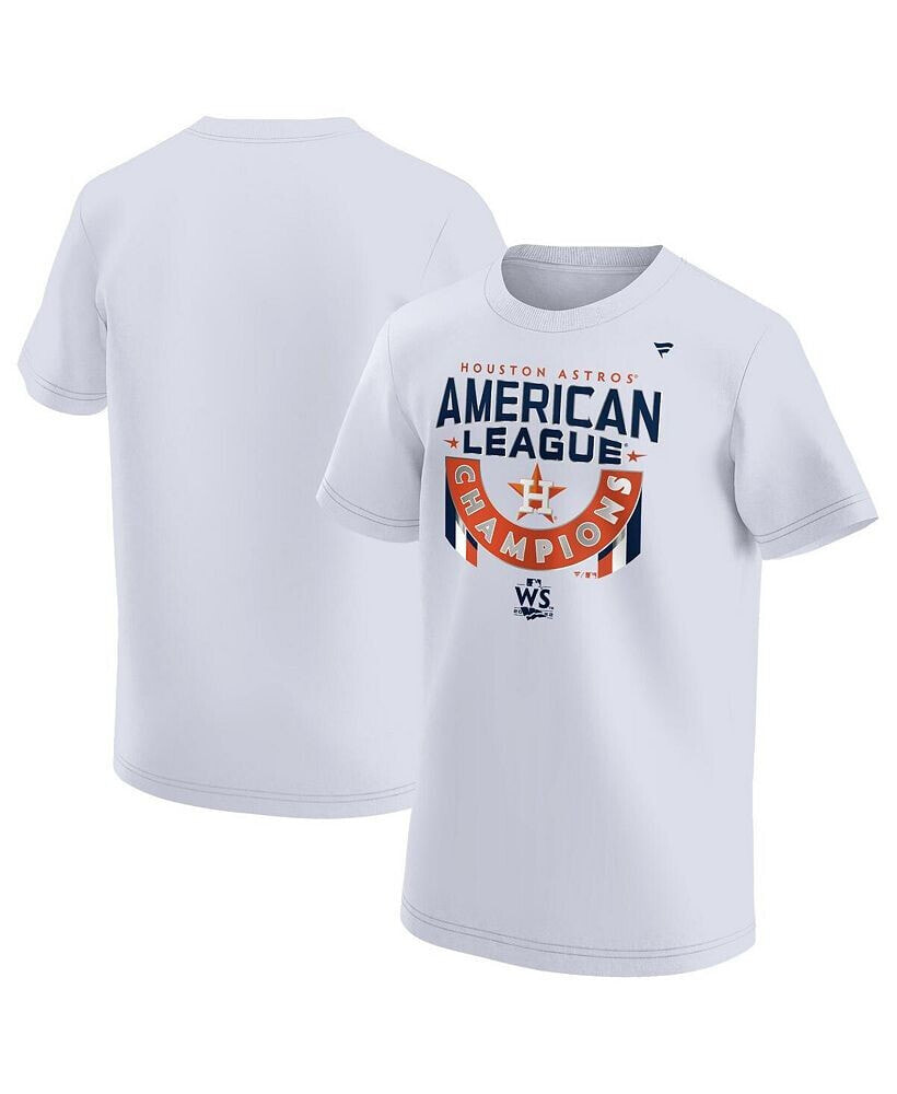Fanatics big Boys White Houston Astros 2022 American League Champions Locker Room T-shirt