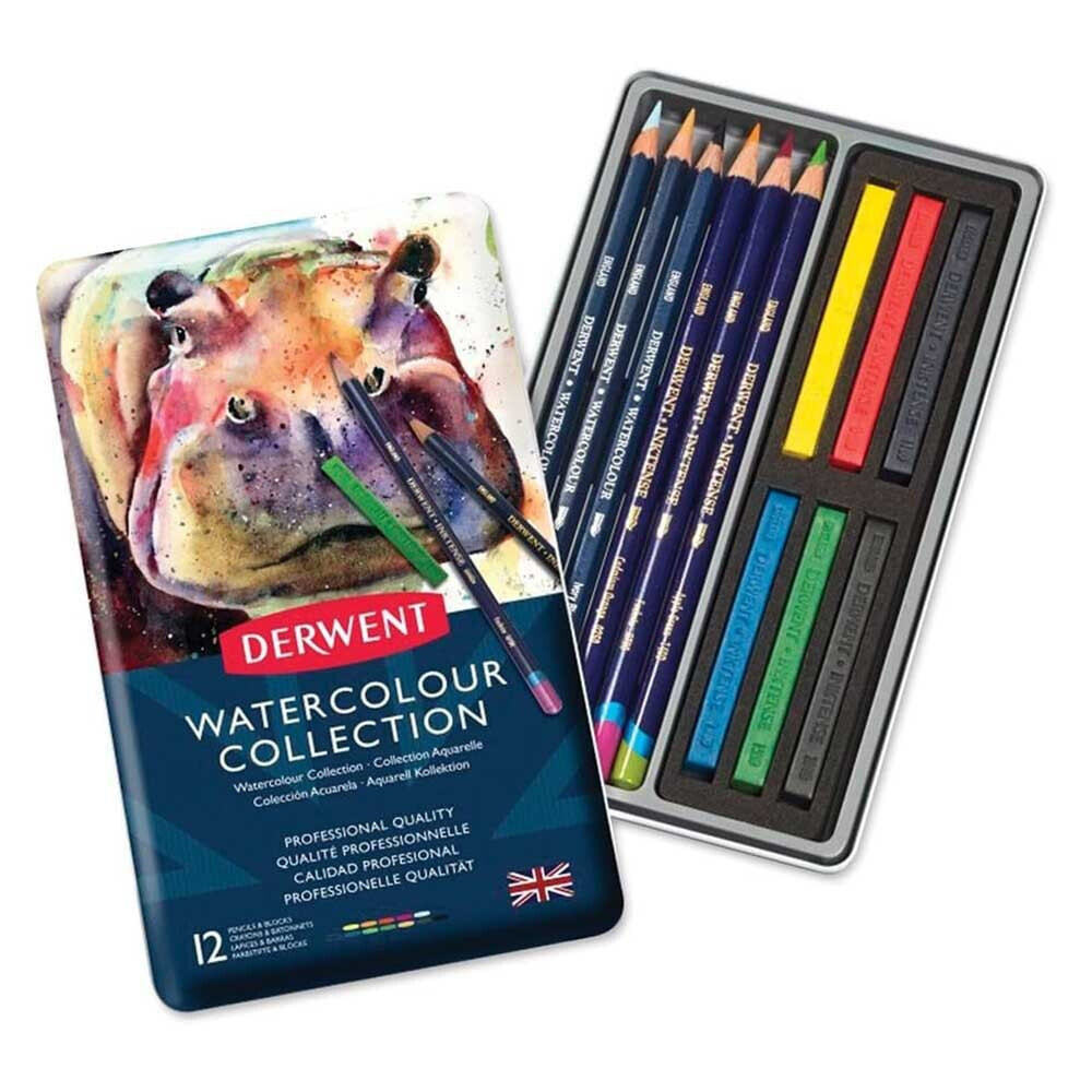 DERWENT Metallic Box Watercolour Collection Pencil 12 Units