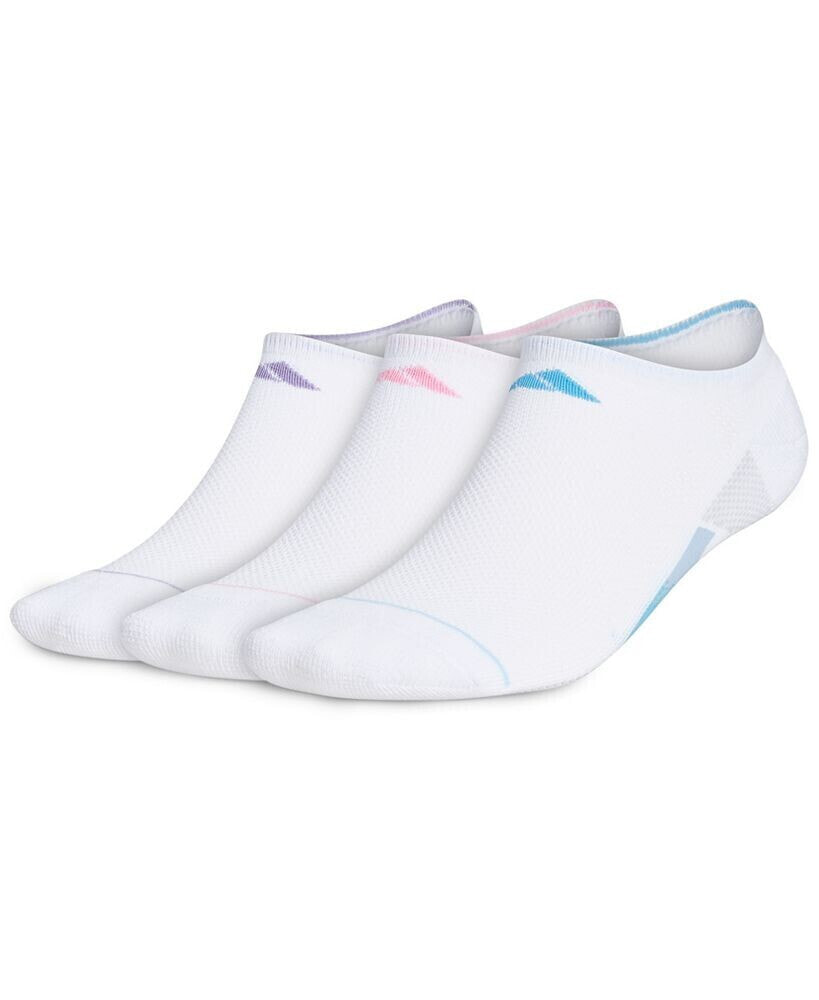 adidas women's 3-Pk. Superlite 3-Stripe No-Show Socks