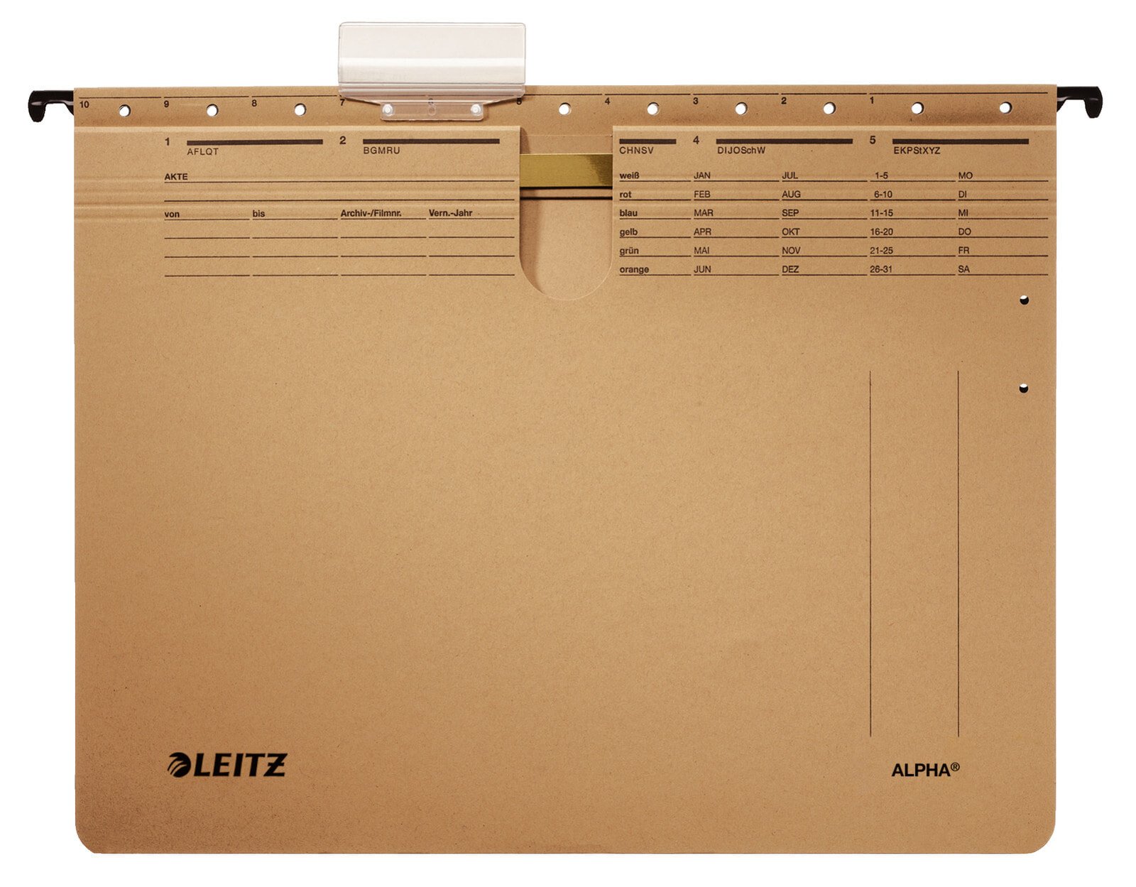 Leitz Alpha навесная папка A4 Картон, Металл Коричневый 19143000