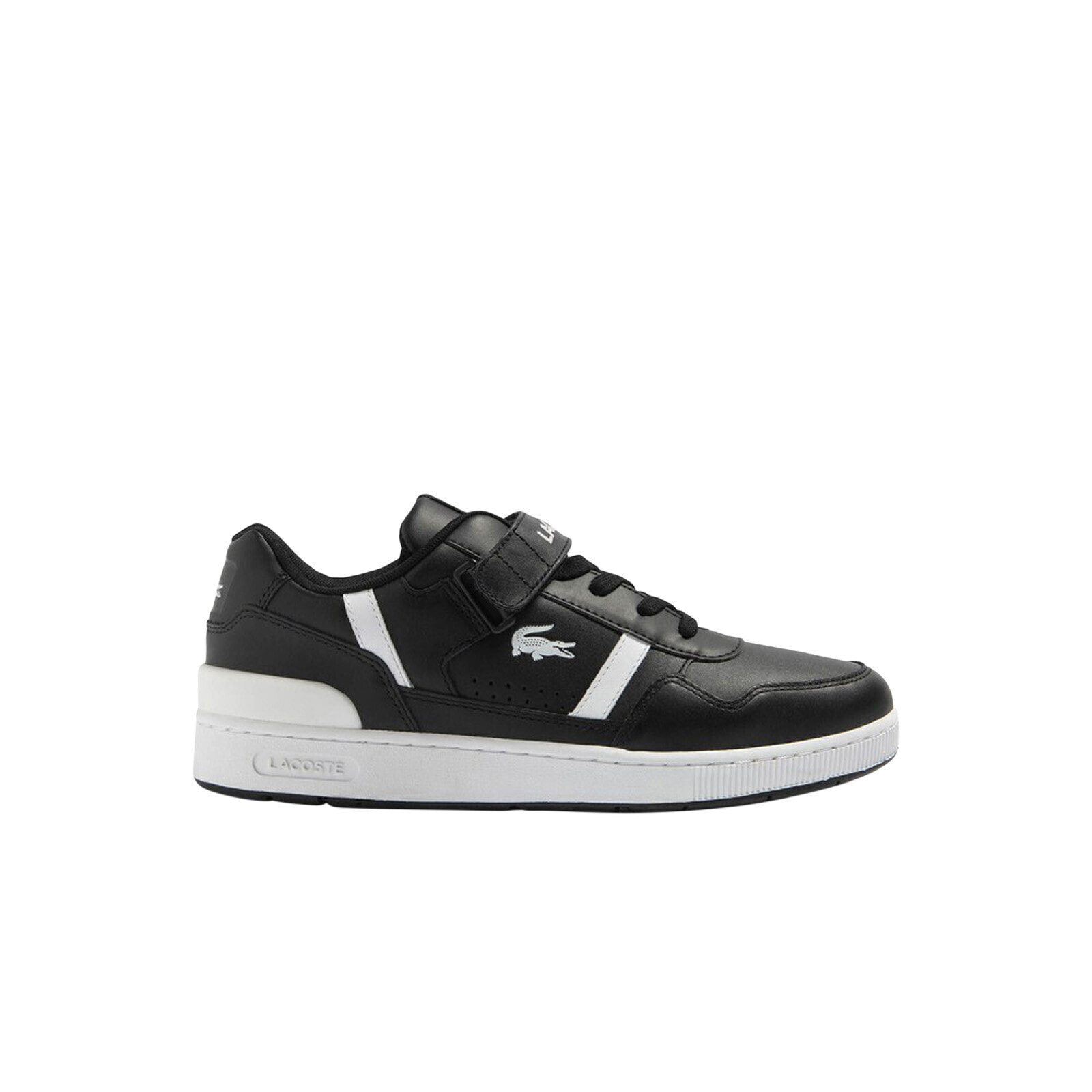 Lacoste T-Clip Vlc 223 1 SMA Mens Black Leather Lifestyle Sneakers Shoes