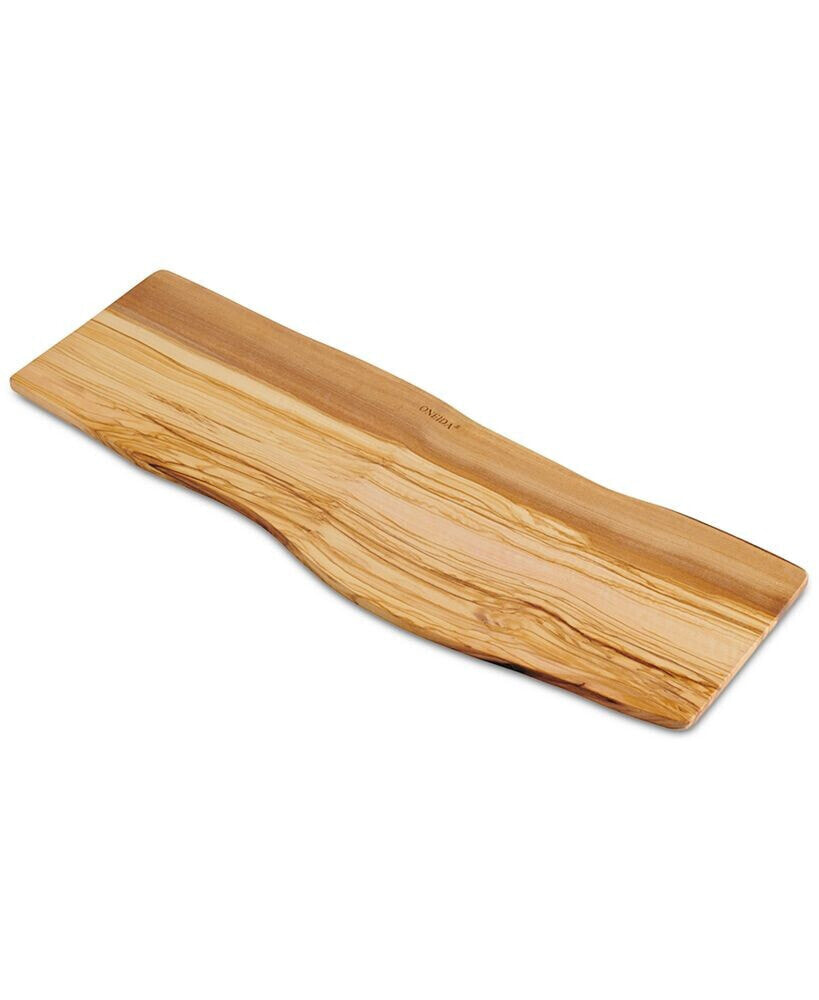 Anchor Lodge oblong Large Olive Wood Board with Natural Bark Edges