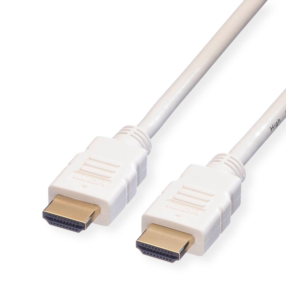 ROLINE HDMI High Speed Cable + Ethernet, M/M, white 2 m HDMI кабель 11.04.5587