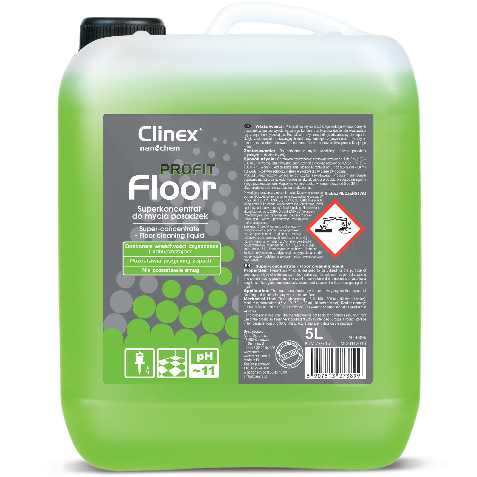 CLINEX PROFIT Floor 5L super concentrate for cleaning and polishing floors