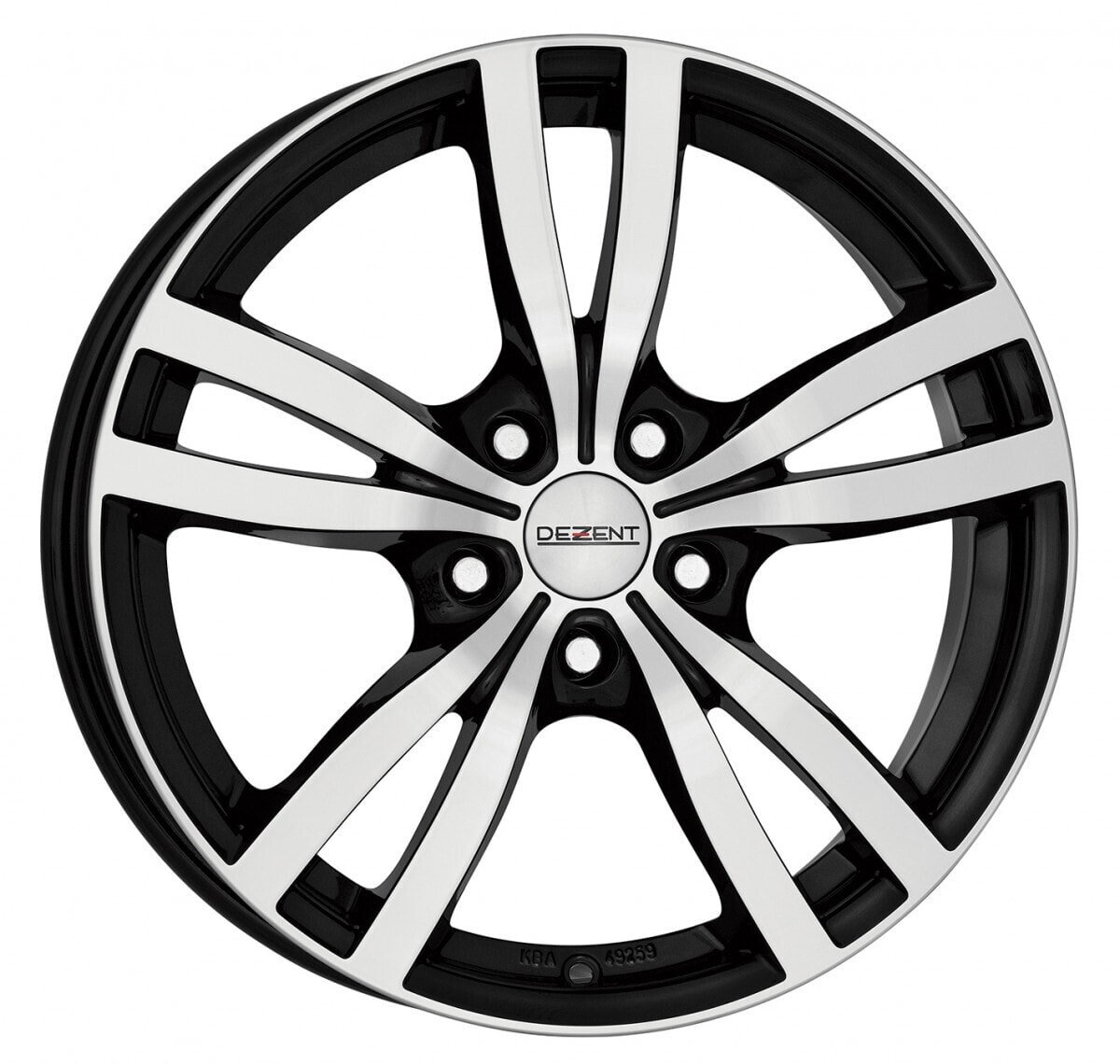 Колесный диск литой Dezent TC black polished 6x15 ET40 - LK5/114.3 ML71.6