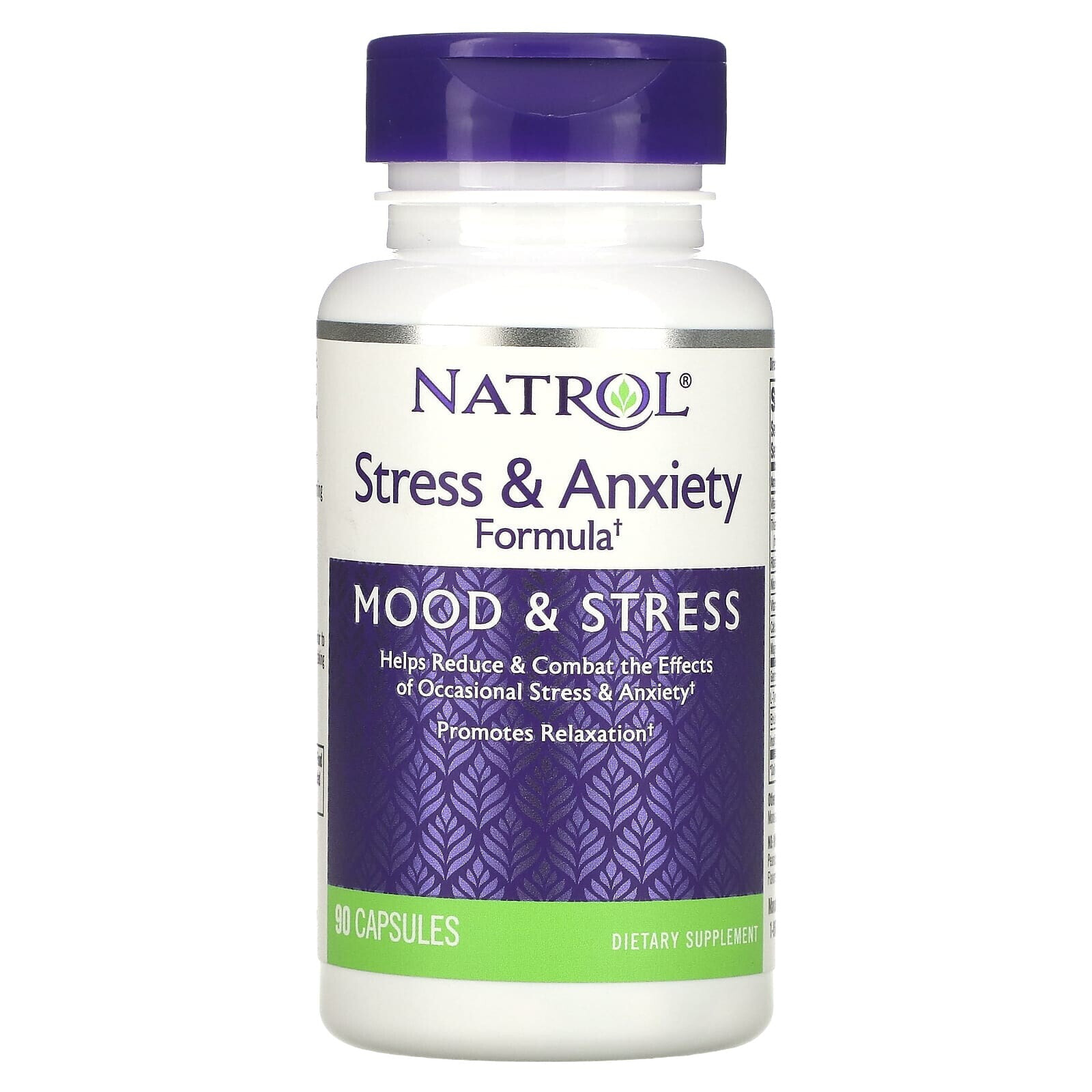 Натрол, Формула для борьбы со стрессом и беспокойством, настроение и стресс, 90 капсул