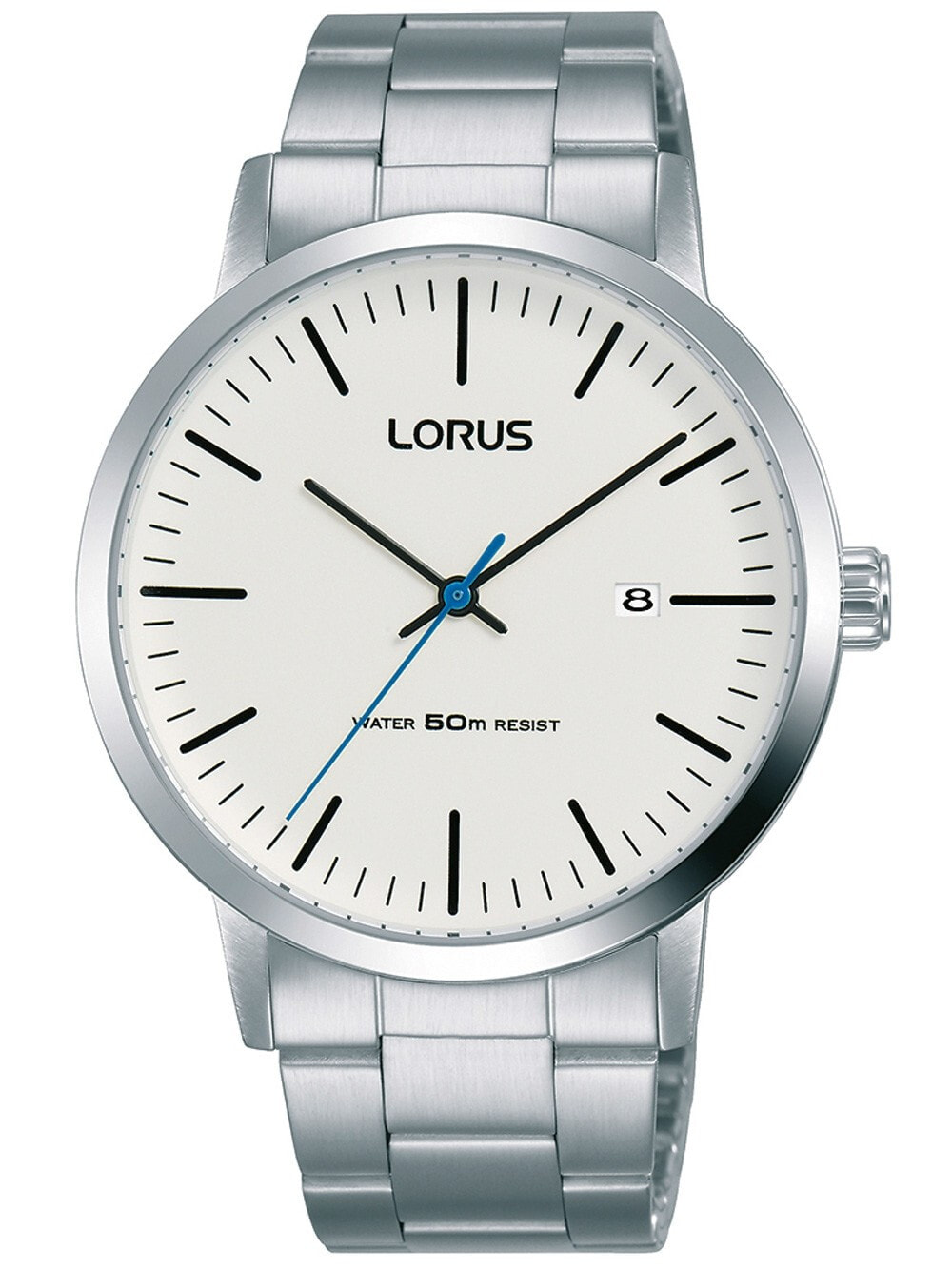 Мужские наручные часы с серебряным браслетом Lorus RH991JX9 Classic Mens 40mm 5 ATM
