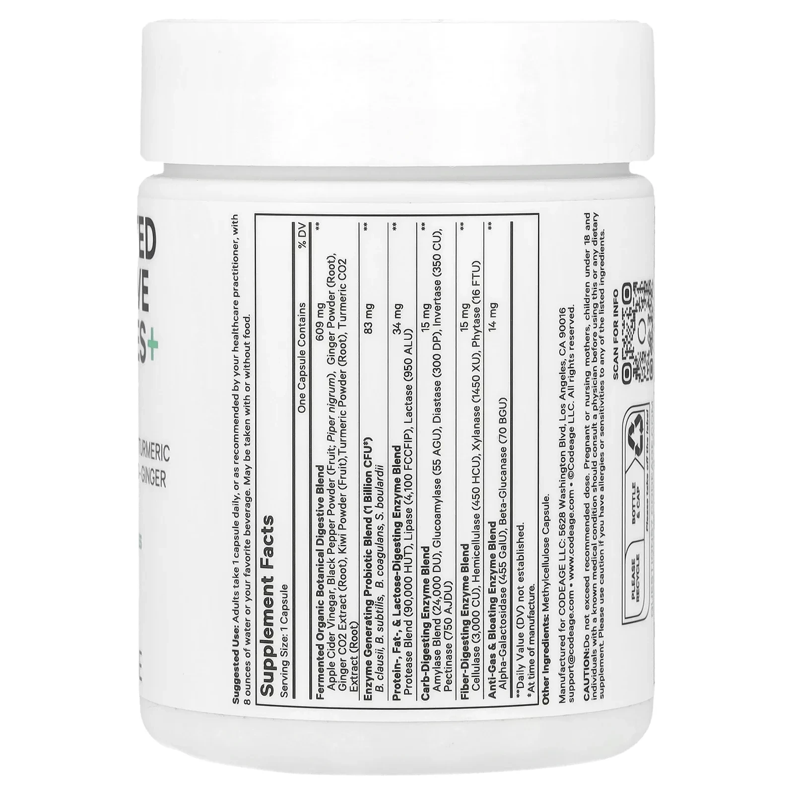 Fermented Digestive Enzymes+ , 90 Capsules