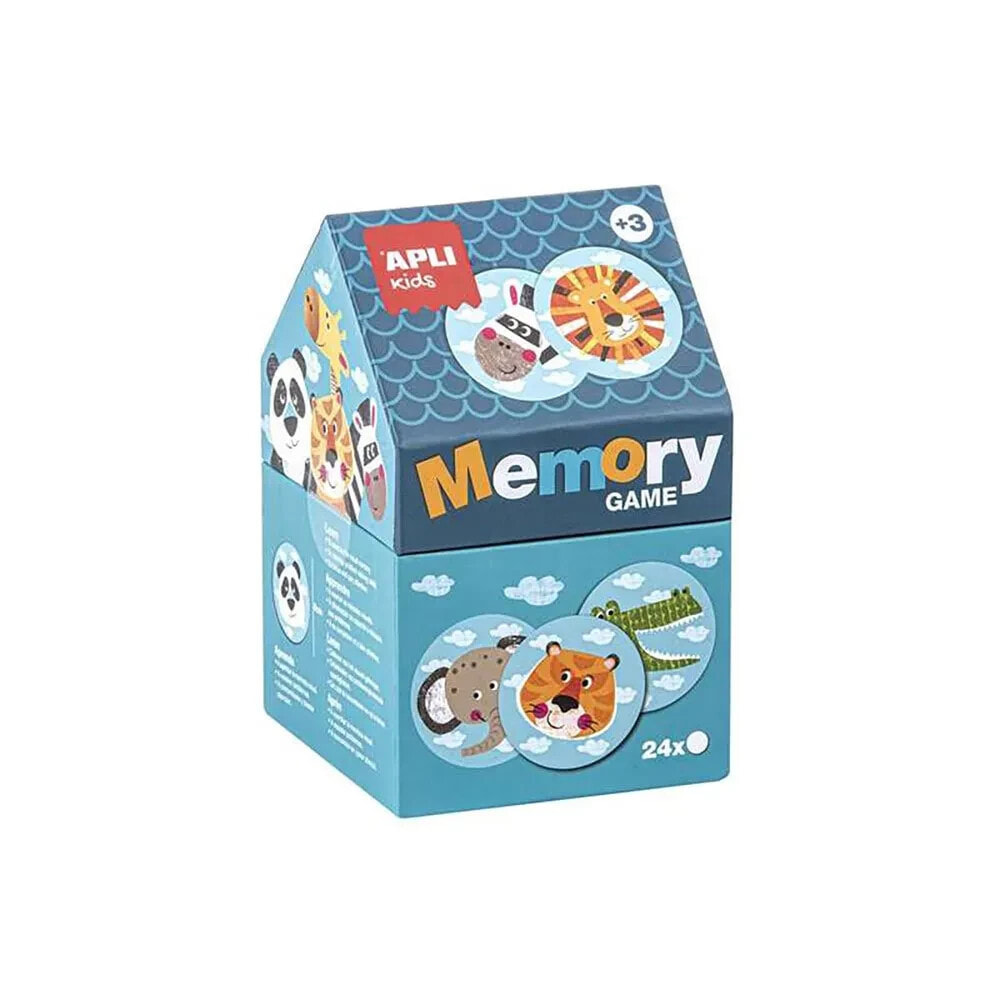 APLI Safari Memory Card With 24 8 cm Pieces Find The Match game