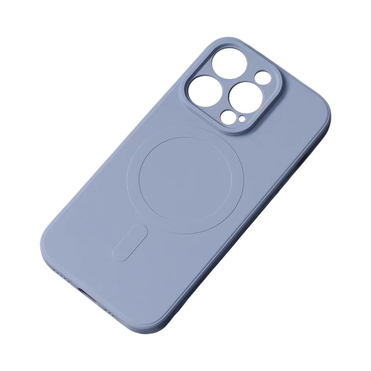 Silikonowe etui z MagSafe do iPhone 15 Pro Max Silicone Case szare