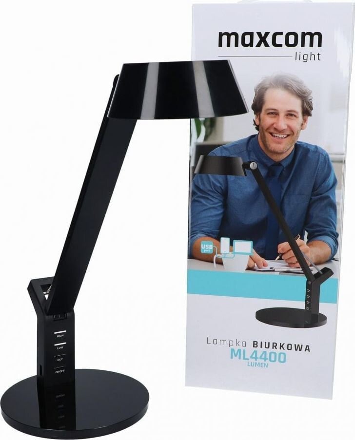 Умная настольная лампа или светильник Lampka biurkowa Maxcom czarna (ML4400BLACK)