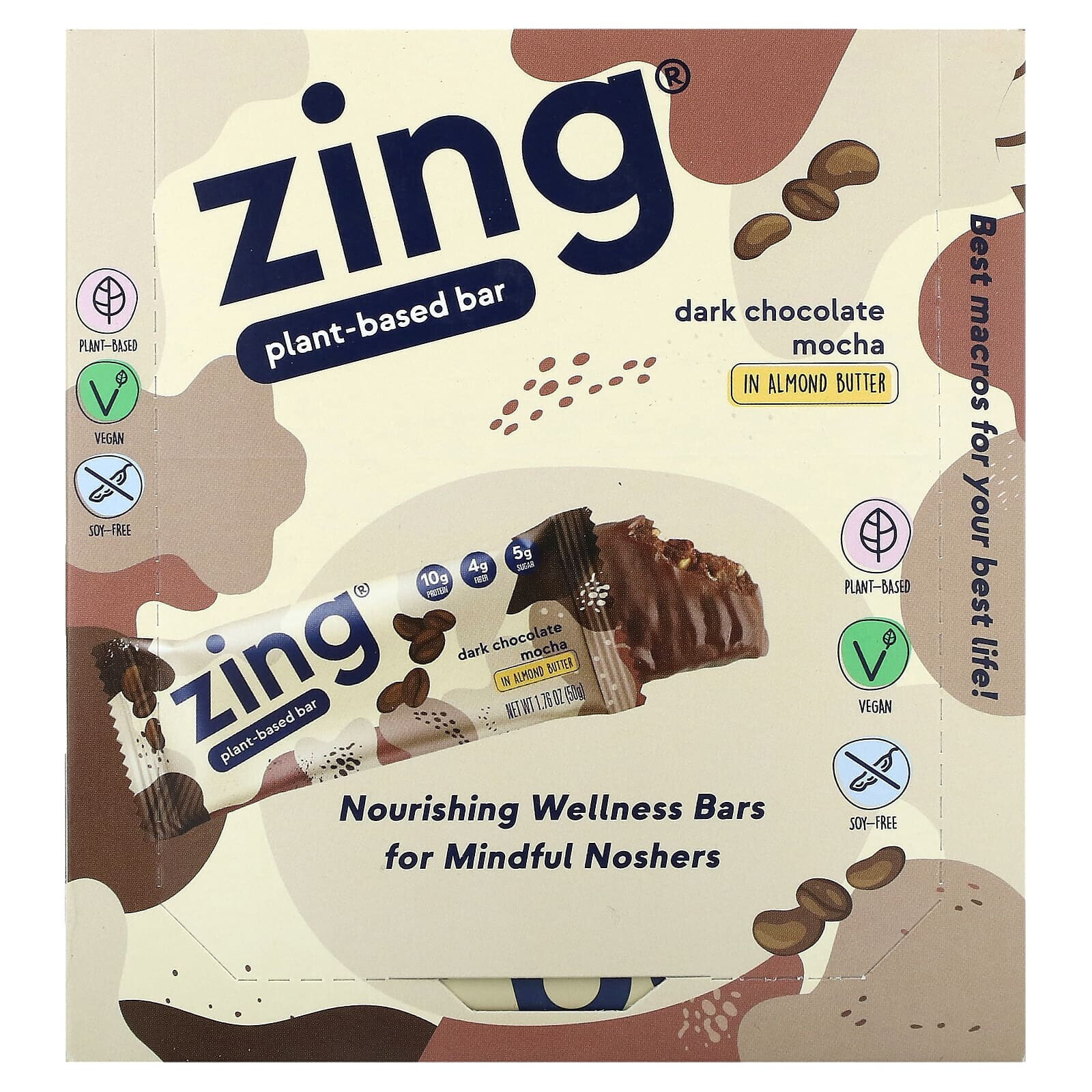 Зинг Барс, Vitality Bar, Peanut Butter Chocolate Chip, 12 Bars, 1.76 oz (50 g) Each (Товар снят с продажи) 