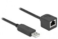 Serial Connection Cable with FTDI chipset - USB 2.0 Type-A male to RS-232 RJ45 female 25 cm black - Black - 0.25 m - USB Type-A - Male - Female - Straight