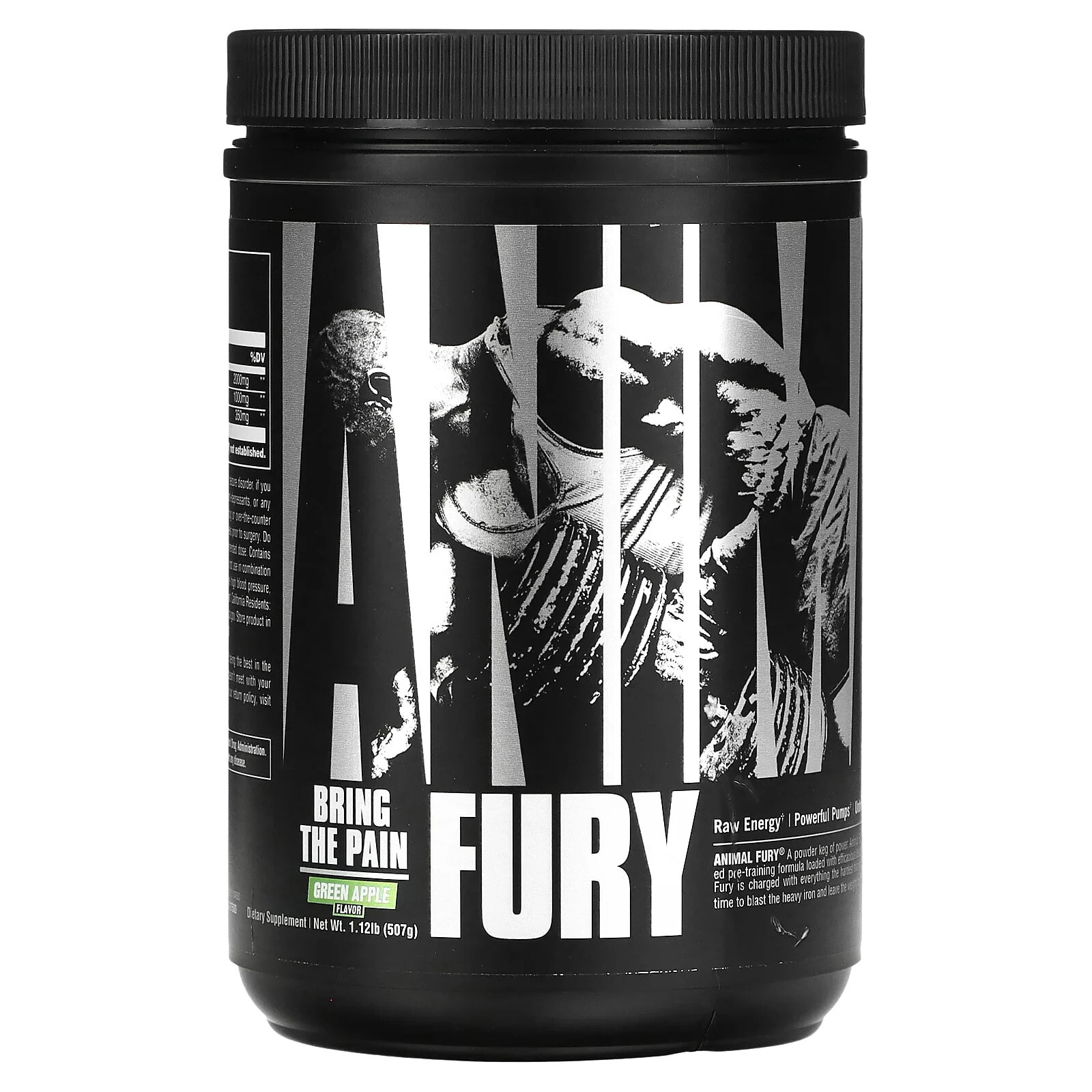 Fury, The Complete Pre-Workout Stack, Watermelon, 1.08 lb (492 g)