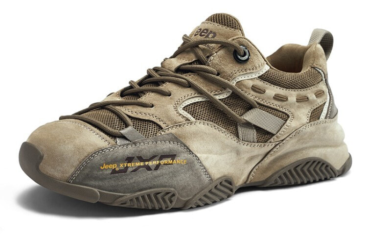 Jeep Casual Shoes Men Low-Top Khaki/Gray