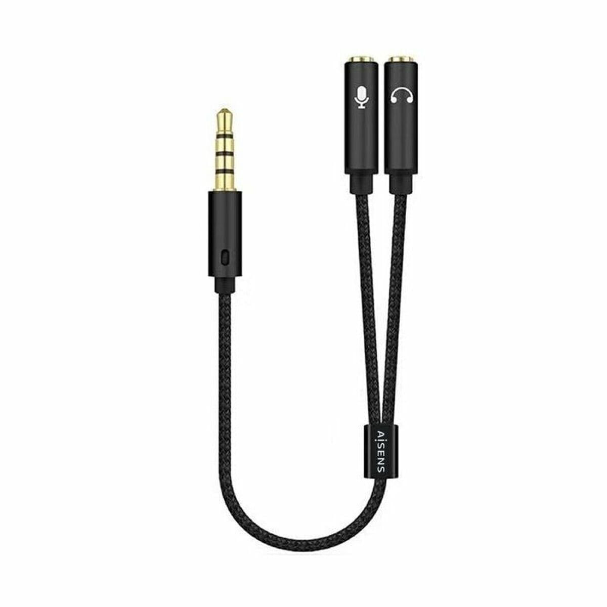 AISENS A128-0416 аудио кабель 0,25 m 3,5 мм 2 x 3.5mm Черный