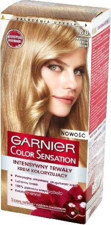 Garnier Color Sensation Permanent Hair Color 8.0 Насыщенная перманентная крем-краска для волос, оттенок сияющий светло-русый