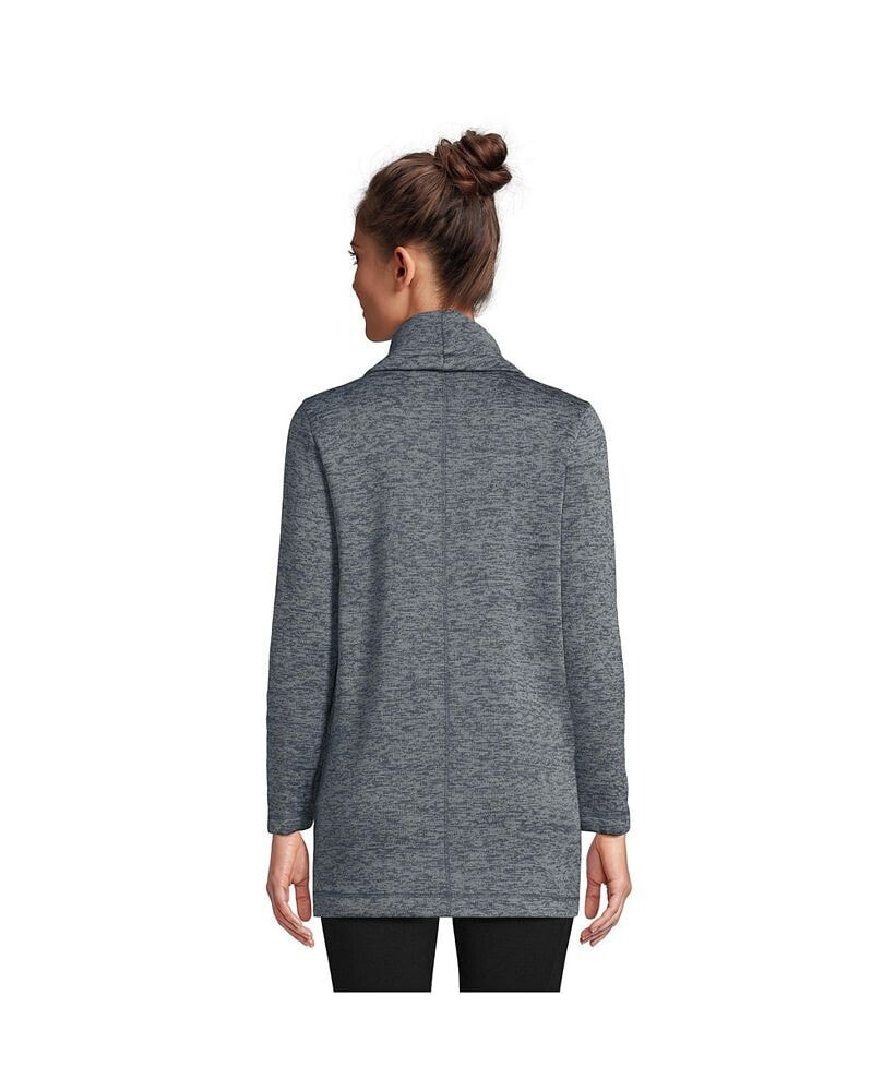 Women's Sweater Fleece Tunic Cowl Neck Pullover