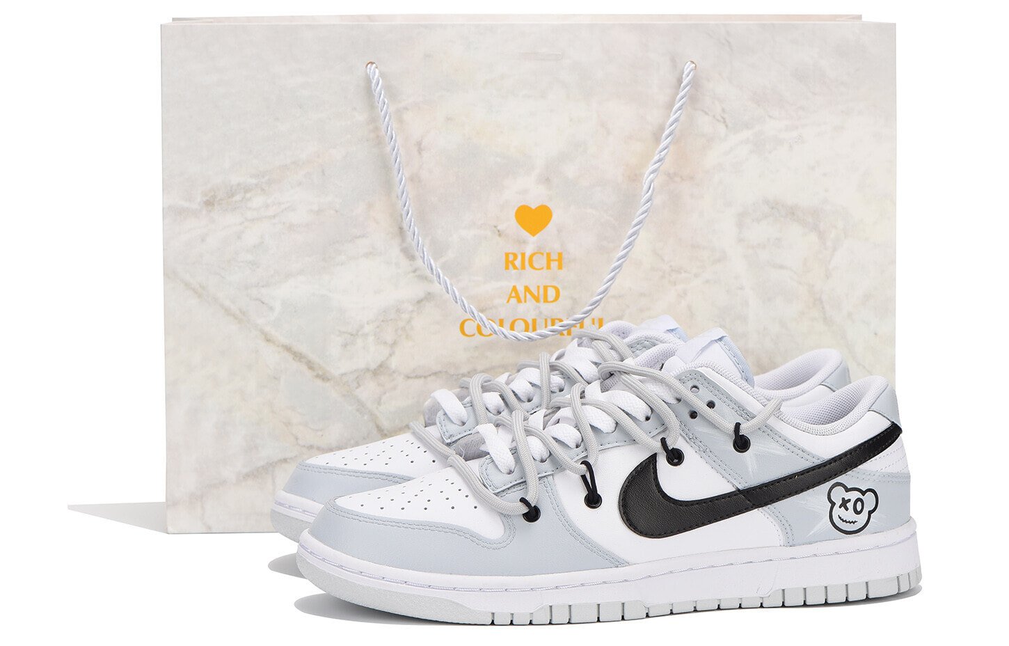 【定制球鞋】 Nike Dunk Low 休闲百搭 防滑耐磨 低帮 板鞋 男款 黑灰 / Кроссовки Nike Dunk Low DV0831-101