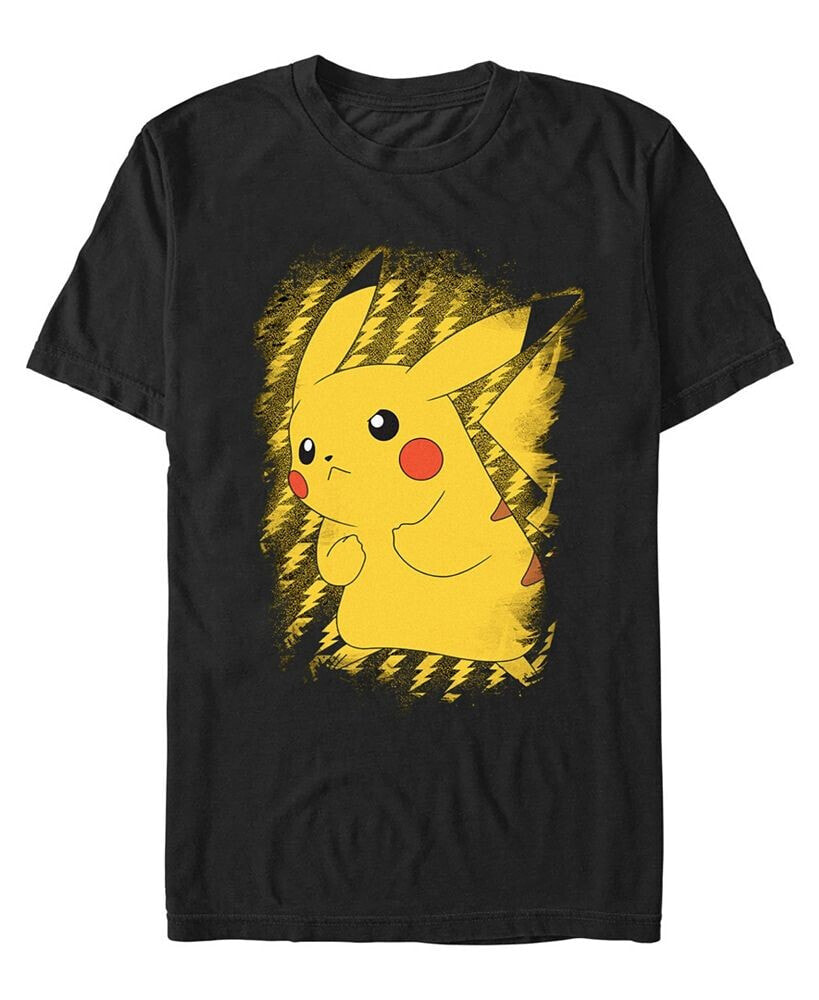 Fifth Sun men's Pikachu Brushy Short Sleeve T-shirt