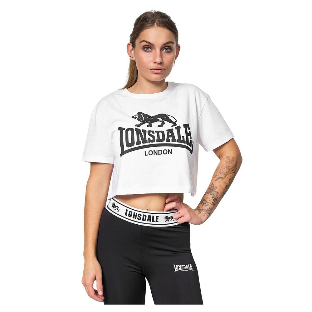 LONSDALE Gutch Common Cropped Short Sleeve T-Shirt