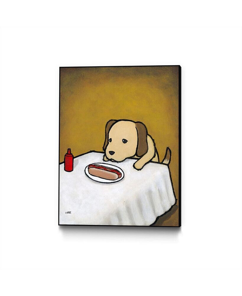 Luke Chueh Revenge Is A Dish Dog Art Block Framed 24