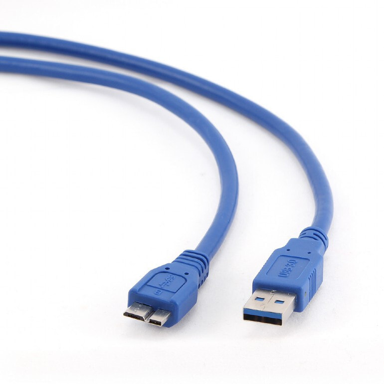 USB 3.0, 3 м, 3 м, USB A, Micro-USB B, USB 3.2 поколения 1 (3.1 поколения 1), Мужской/Мужской, Синий