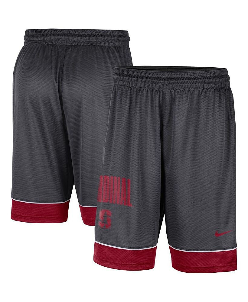 Men's Charcoal and Crimson Stanford Cardinal Fast Break Shorts