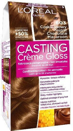 Loreal Paris Casting Creme Gloss 603 Безаммиачная крем-краска для волос, оттенок молочный шоколад