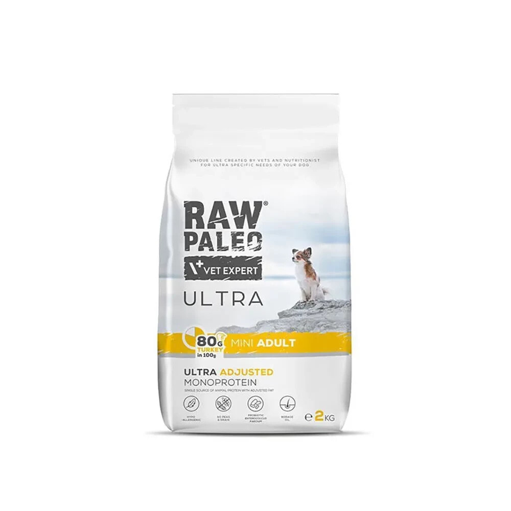 RAW PALEO Ultra mini adult turkey dog food 2kg