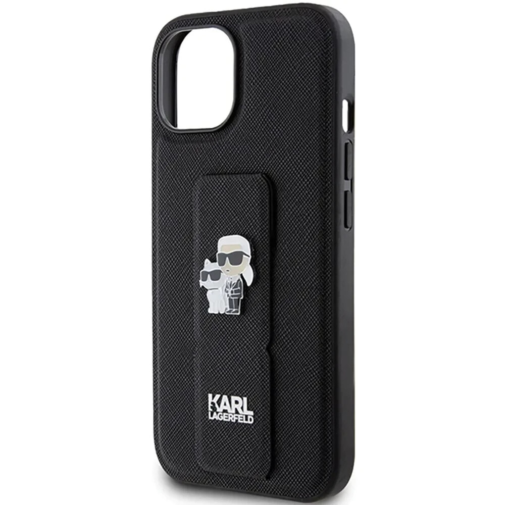 KARL LAGERFELD Klhcp15Sgsakcpk iPhone 151413 6.1 Gripstand Saffiano Karl&Choupette Pins phone case