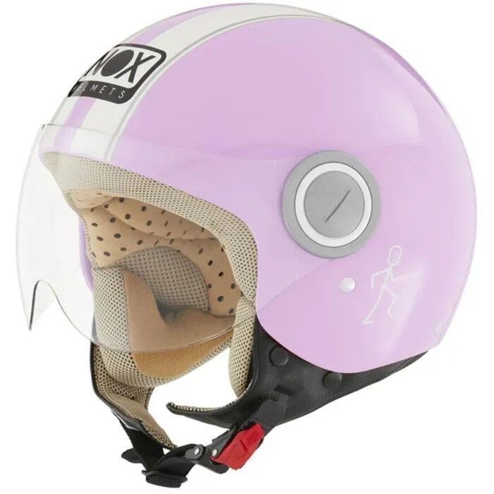 Шлем для мотоциклиста NOX - Jet-Scooter-Helm - N210 - Lila und Wei