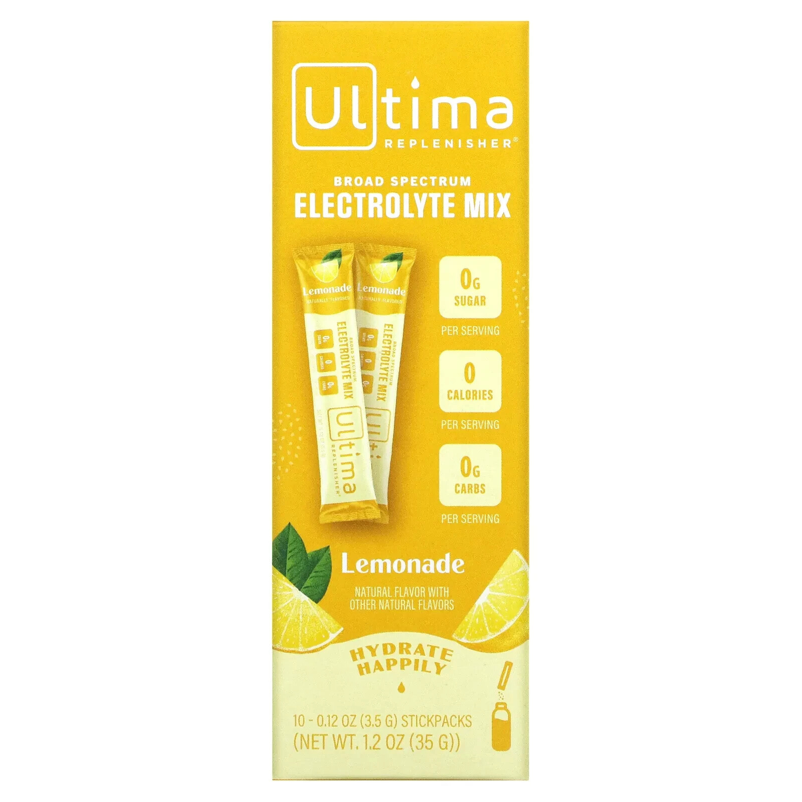 Broad Spectrum Electrolyte Mix, Lemonade, 10 Packets, 0.12 oz (3.5 g) Each