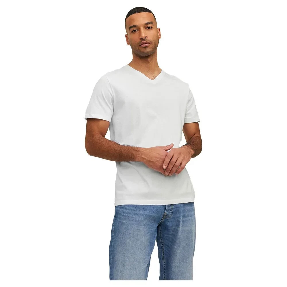 JACK & JONES Organic Basic Short Sleeve V Neck T-Shirt