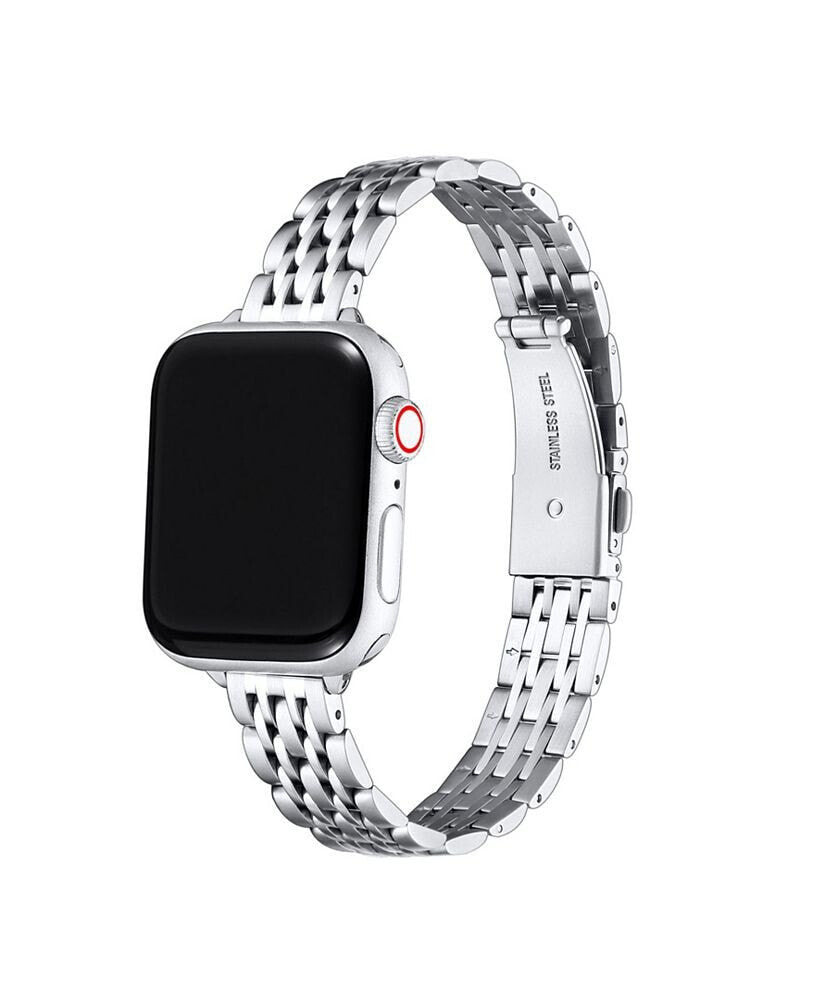 Posh Tech rainey Skinny Silver-tone Stainless Steel Alloy Link Band for Apple Watch, 38mm-40mm