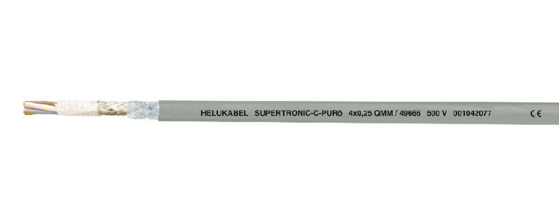 Helukabel HELU SUPERTRONIC-C-PURö 2x0.25 49664 grau Daten-Schleppkettenleitung