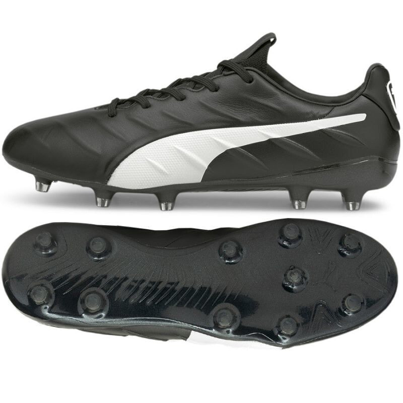 Мужские футбольные бутсы черные  с шипами Football boots Puma King Platinum 21 FG / AG M 106478 01