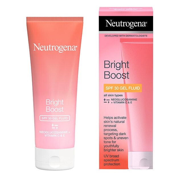 Neutrogena Bright Boost Gel Fluid SPF30 Дневной флюид для выравнивания тона кожи, осветления пигментных пятен и предотвращения их появления 50 мл
