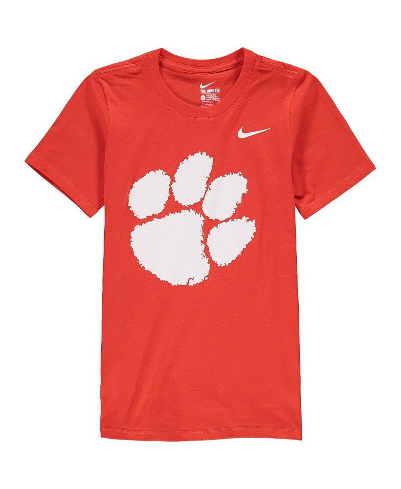 Nike big Boys Orange Clemson Tigers Logo T-shirt
