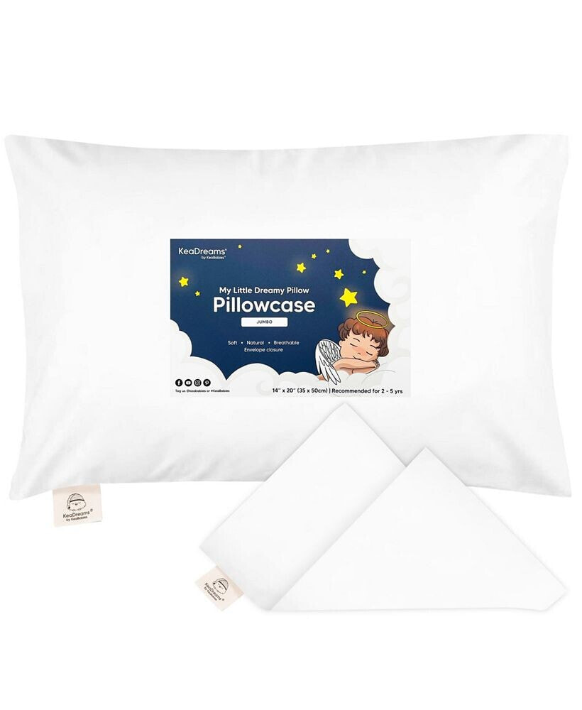 KeaBabies toddler Pillowcase for 14X20 Pillow, Organic Toddler Pillow Case, Travel Pillow Case Cover