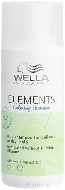 Beruhigendes Shampoo mit Weißtee-Extrakt für empfindliche oder trockene Kopfhaut - Wella Professionals Elements Calming Shampoo