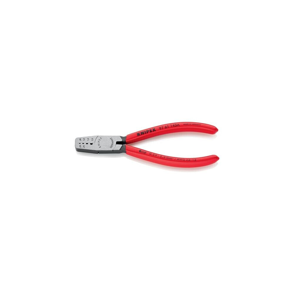 Knipex Aderendhülsenzange Gesamtlänge 145 mm 0,25 - 2,5 (AWG 23 - 13) mm² poliert Kunststoffüberzug