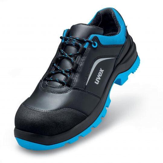 Uvex 95552, мужской, взрослый, защитная обувь, черный, синий, ESD, S3, SRC, шнуровка