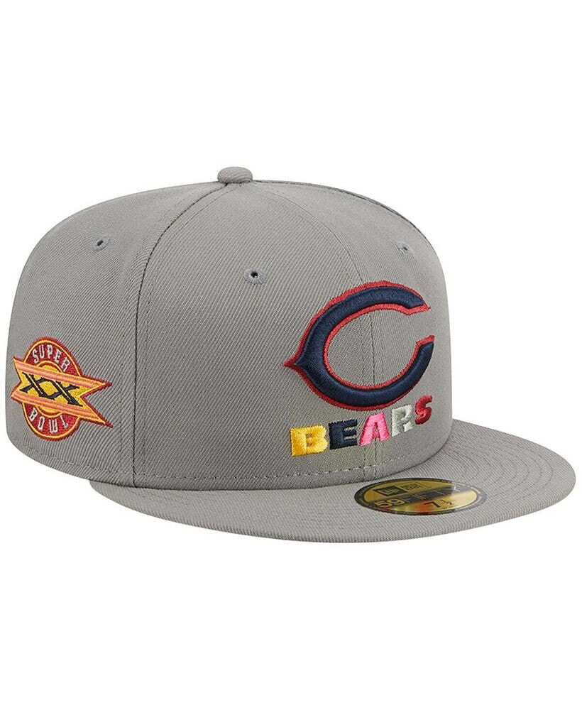 New Era men's Gray Chicago Bears Color Pack 59FIFTY Fitted Hat