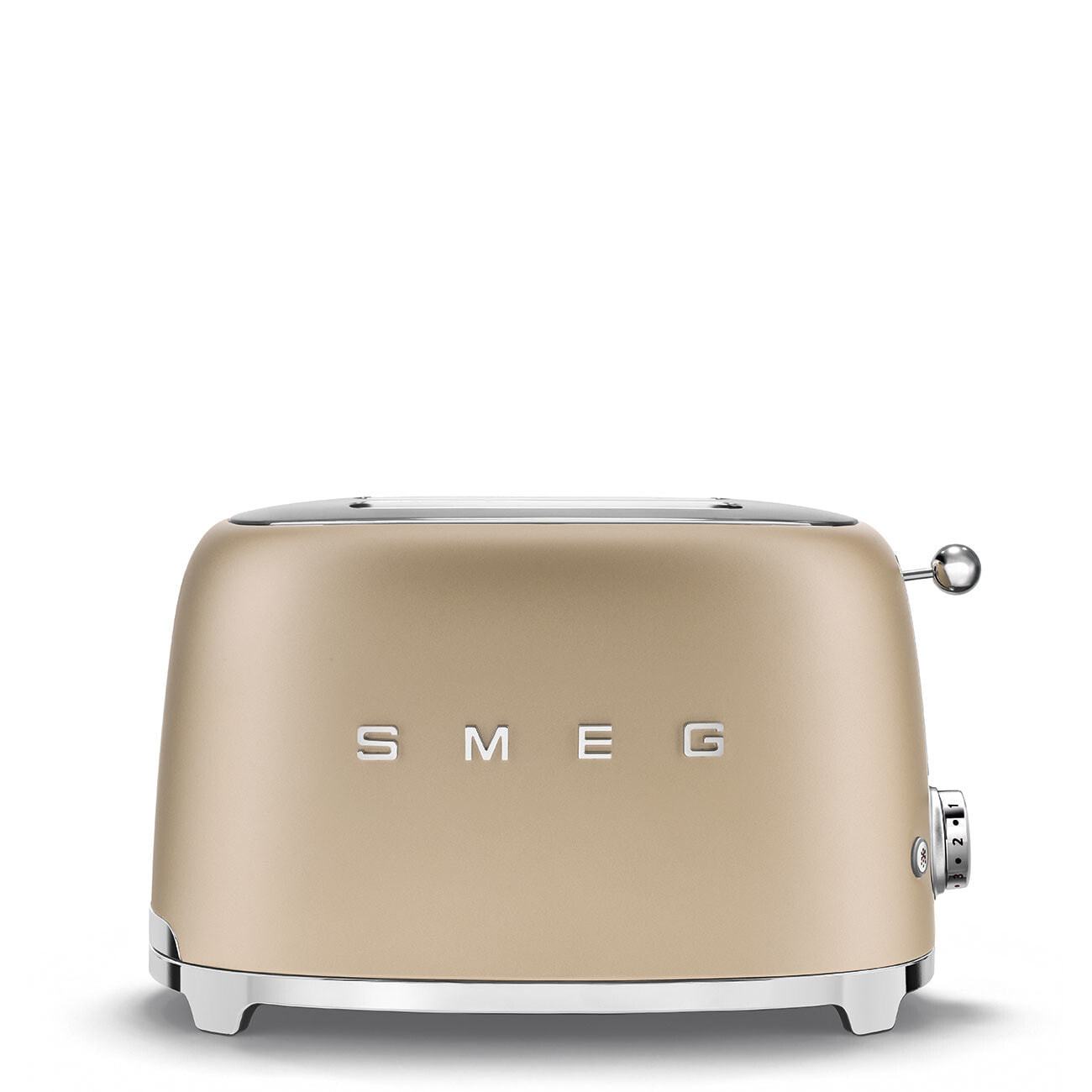 SMEG toaster TSF01CHMEU (Champagne) - 2 slice(s) - Gold - Plastic - Stainless steel - Buttons - Level - Rotary - China - 950 W