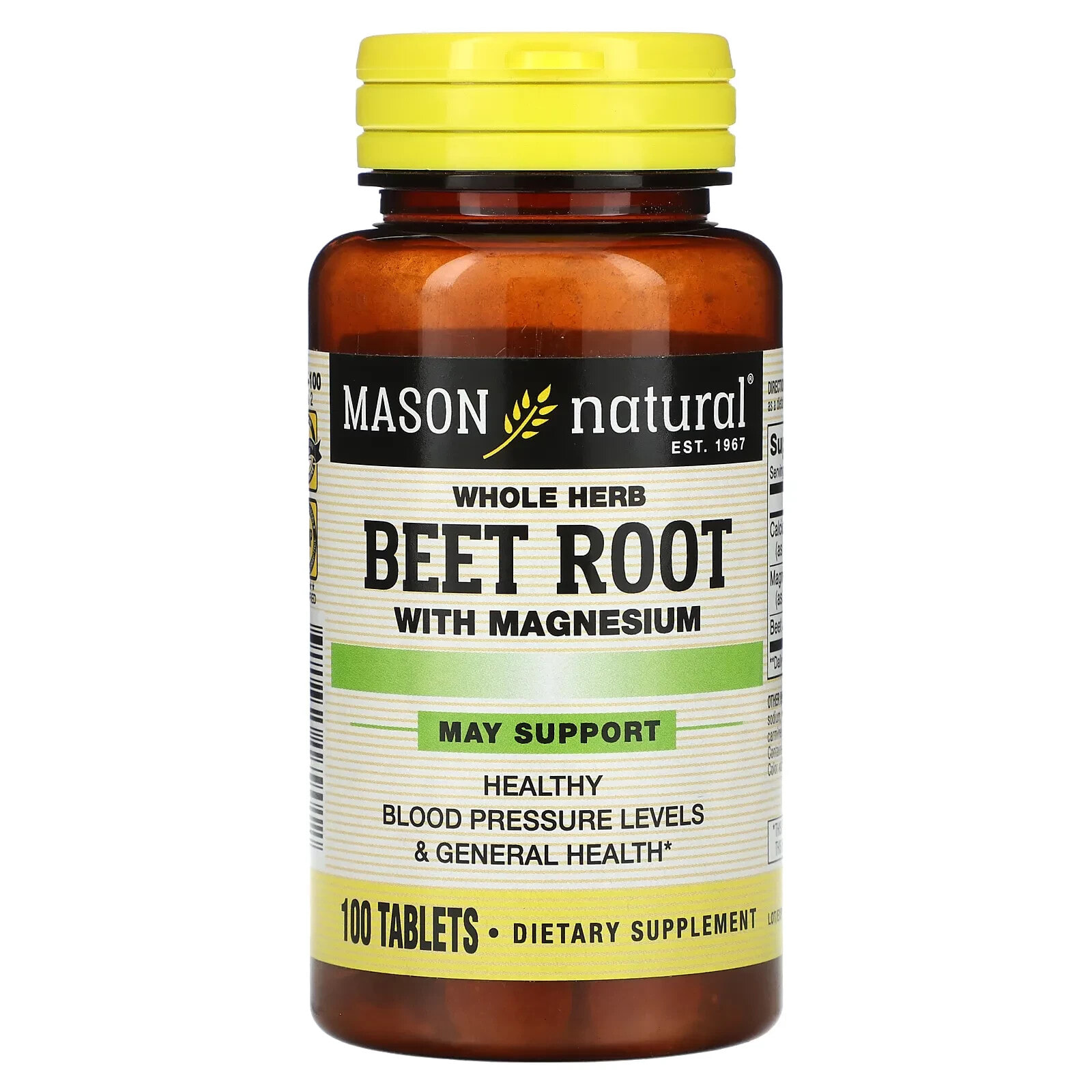 Whole Herb Beet Root with Magnesium, 100 Tablets