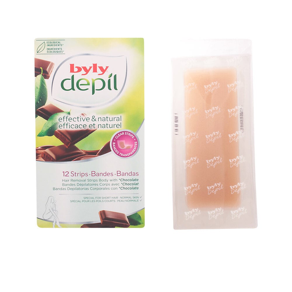 Byly Chocolate Strips For Depilation Шоколадные полоски для депиляции 12 шт