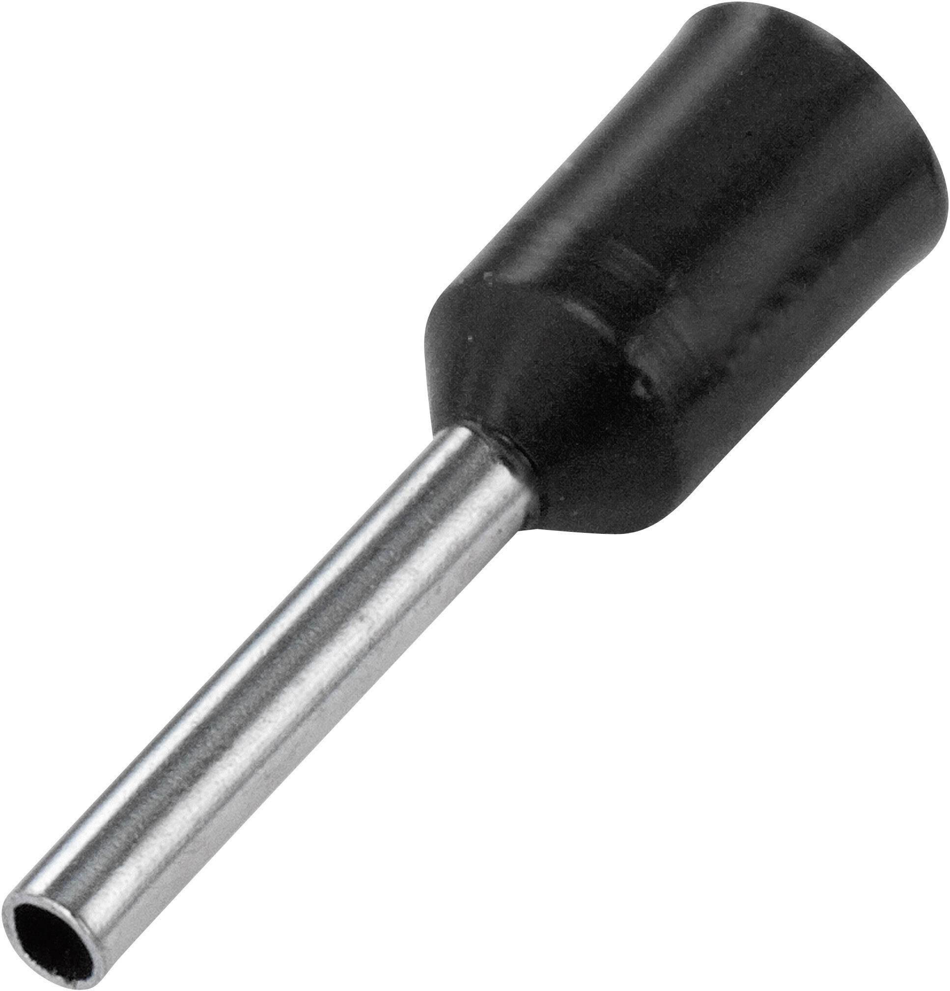 Conrad Electronic SE Conrad 1091287 - Wire end sleeve - Silver - Straight - Black - Metallic - Copper - PVC