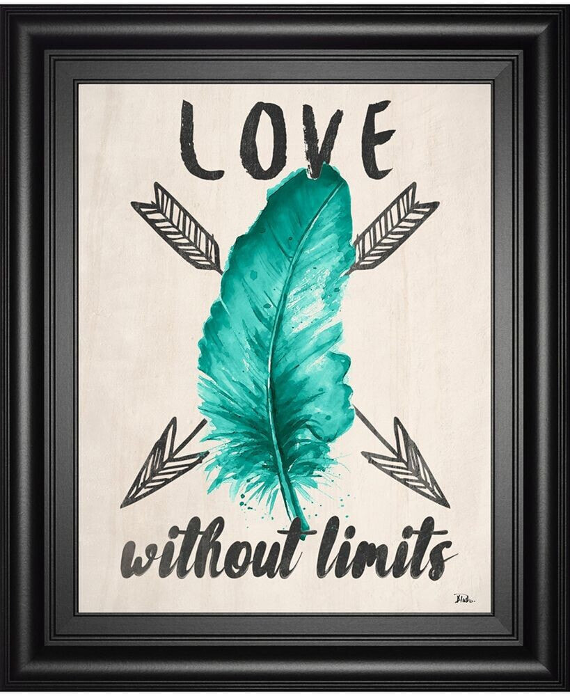 Teal Fearless Limits II by Patricia Pinto Framed Print Wall Art, 22