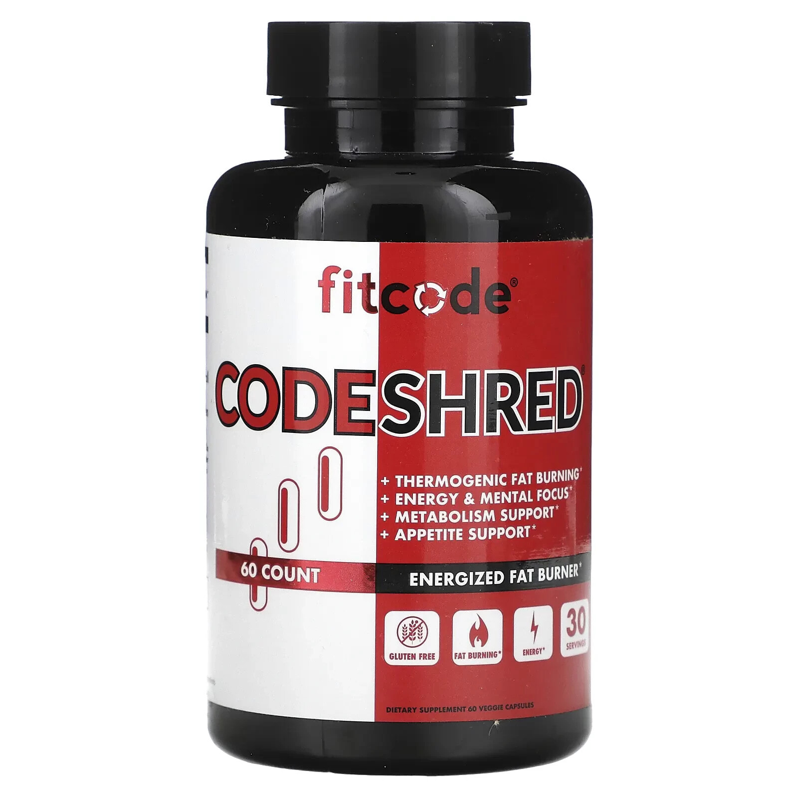 FITCODE, CodeShred , 60 Veggie Capsules